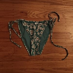 Target Teal Daisy Tie-Side Bikini Bottoms